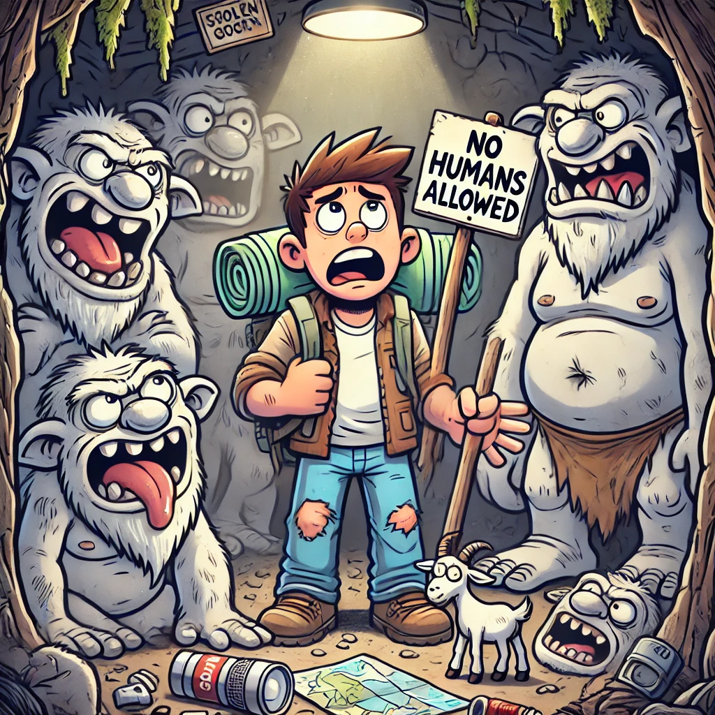 BREAKING NEWS: HUMAN BREAKS INTO TROLL CAVE—OUTRAGE ENSUES!