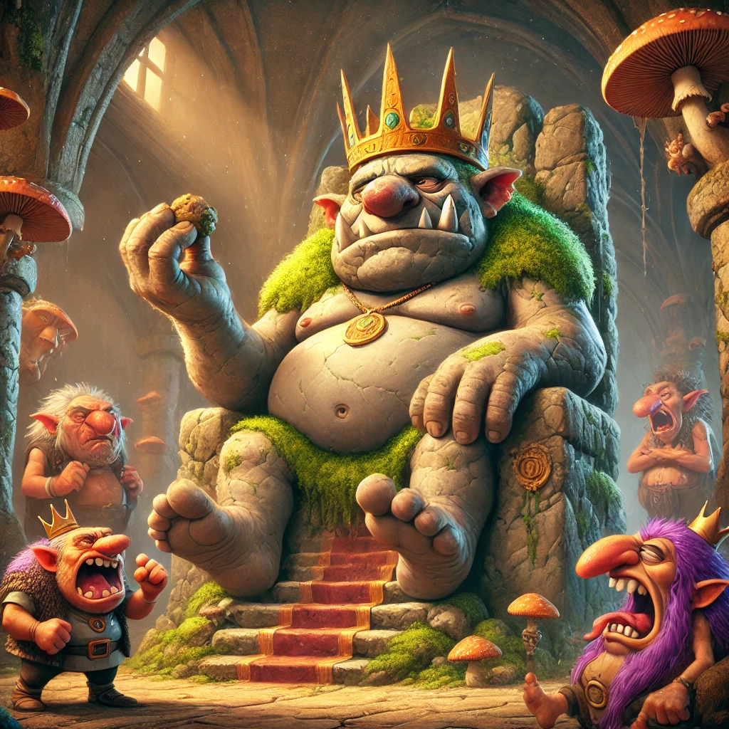 TROLL POLITICS IN CHAOS: KING STONEBELLY ACCUSED OF “ROCK-QUUID