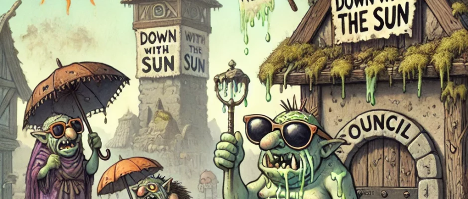 "SUN EMERGES OVER TROLLHEIM – RESIDENTS FLEE IN TERROR"