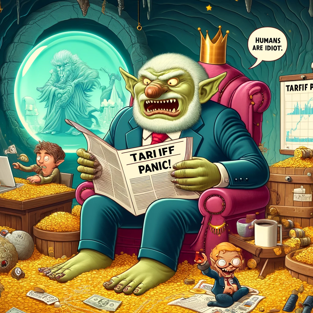 Troll Market in Turmoil as King Drumpf’s Tariff Tantrum Rattles Investors