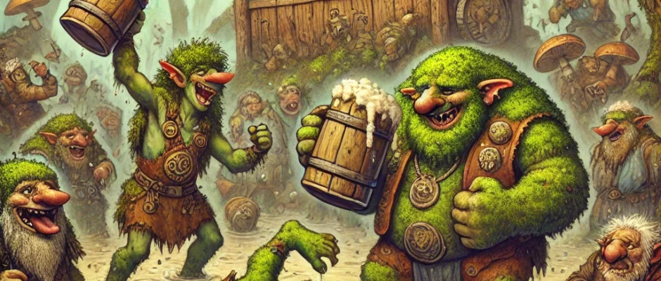 Trollheim's First 'Moss and Brew' Festival: A Slippery Success
