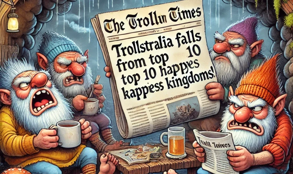 Trollstralia Drops Out of Top 10 Happiest Troll Kingdoms