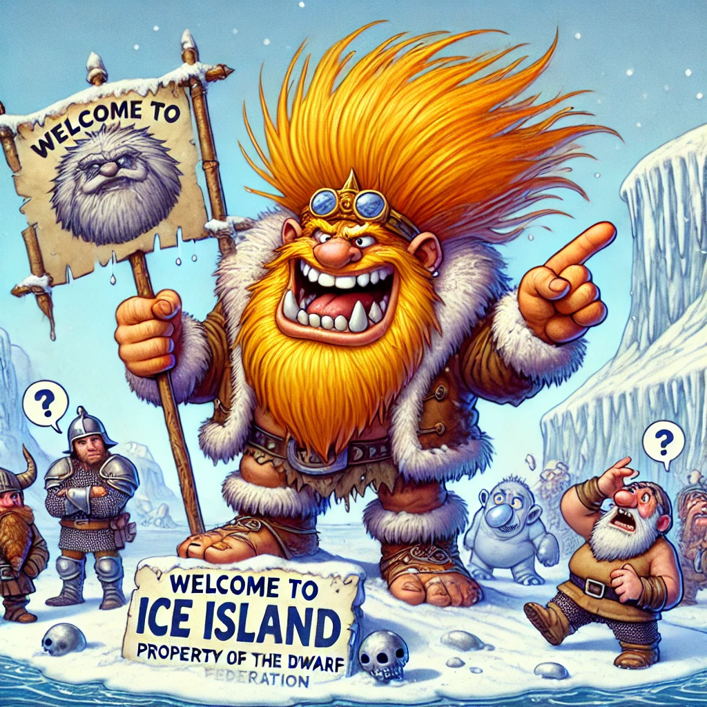 Troll Chief Trumf Declares: “We’re Taking the Ice Island. 100%.”