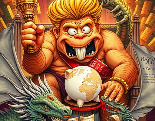 Troll King Trumposaurus Rex Unleashes Trade Chaos: A Masterclass in Diplomatic Disaster