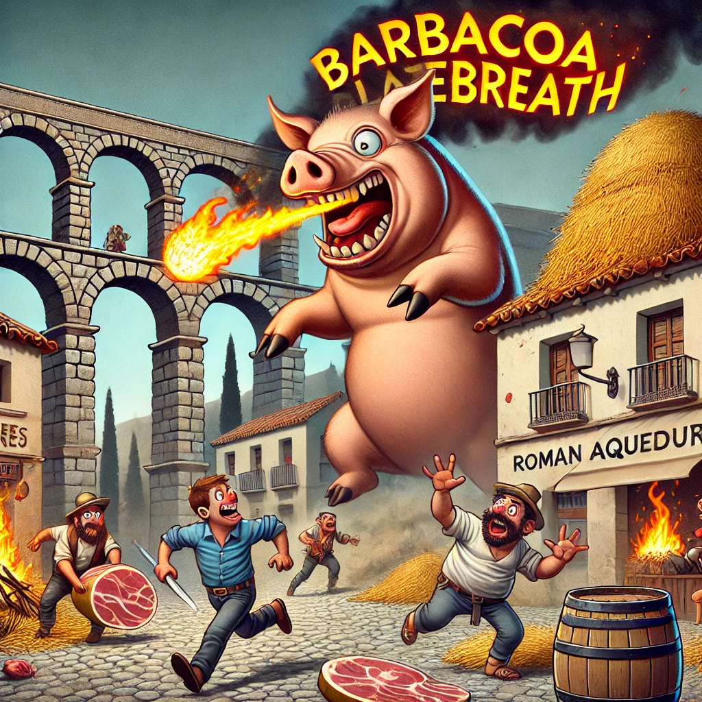 Dragon-Like Pig Escapes from Local Farm in Segovia, Causes Total Frenzy!