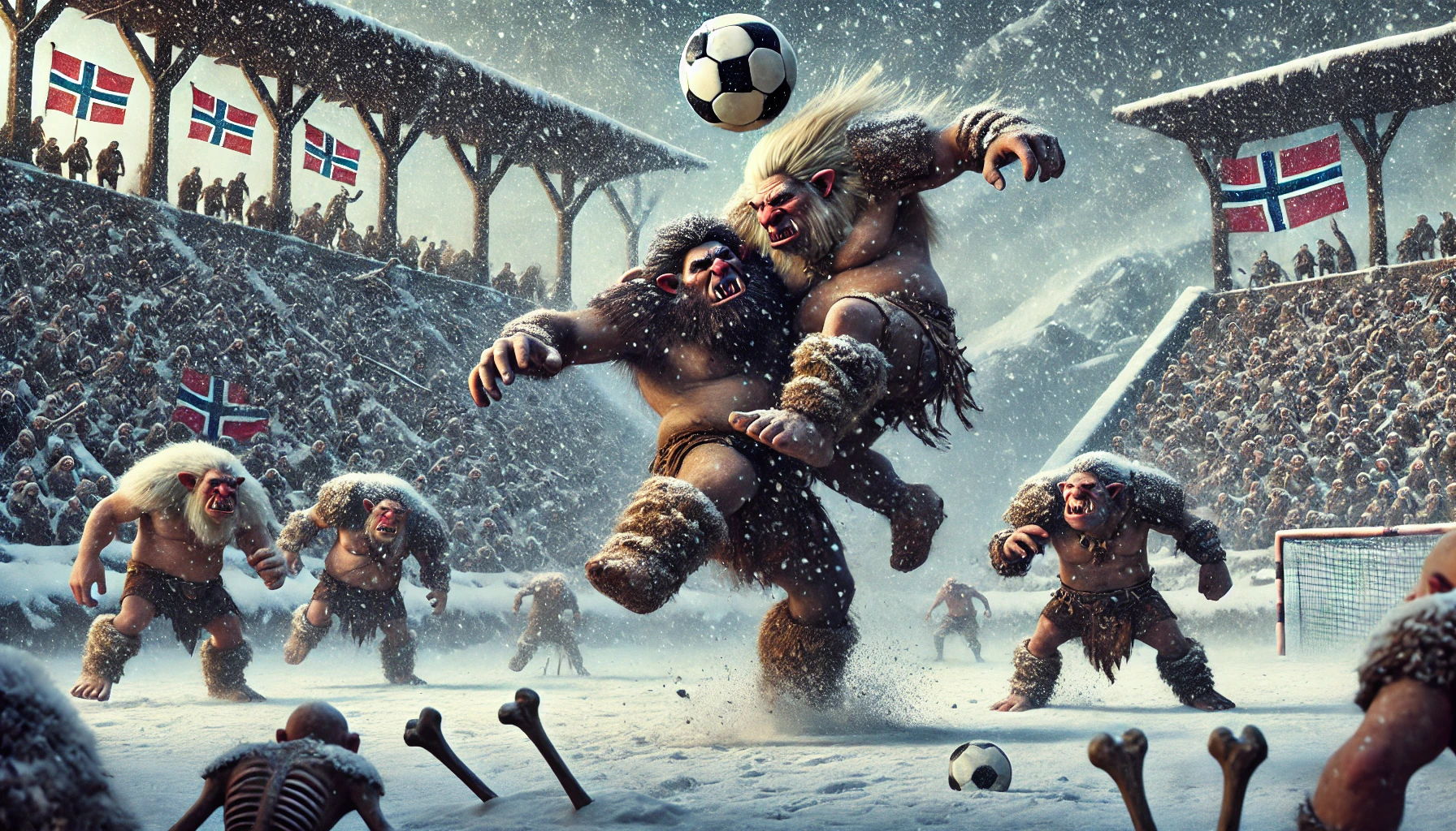 TROLLS TRAMPLE IN THE TUNDRA: GUTPUNCHERS WIN HEAD-BUTT BALL (Football) BLOODBATH IN NORWAY!