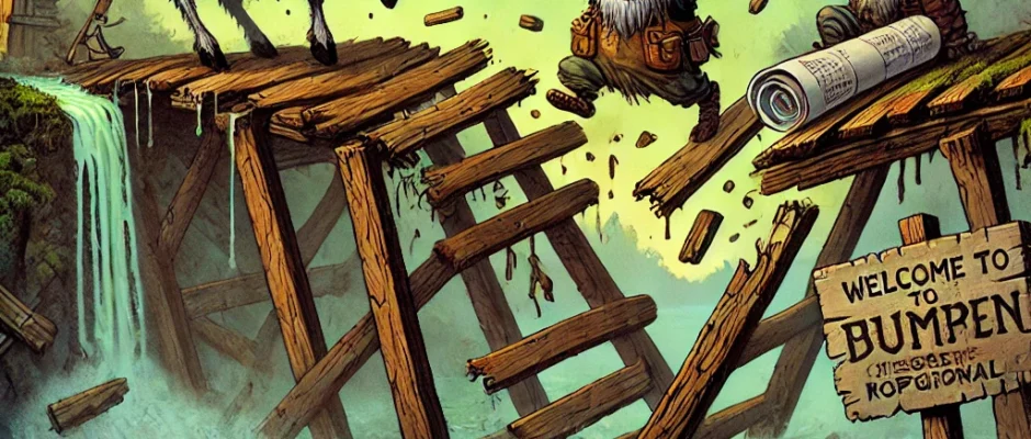 BRIDGE TO NOWHERE COLLAPSES ON SCHEDULE (AHEAD OF TIME)